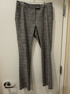 Tahari Arthur S. Levine Womens Gray and Pink Stripped Mid Rise Straight leg 12